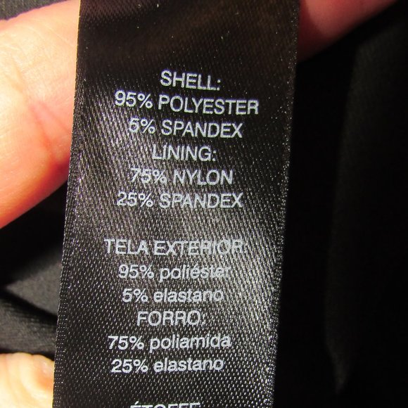 WHBM Long Sleeve Cold Shoulder Black Instantly Slimming Sheath Dress - Picture 8 of 9